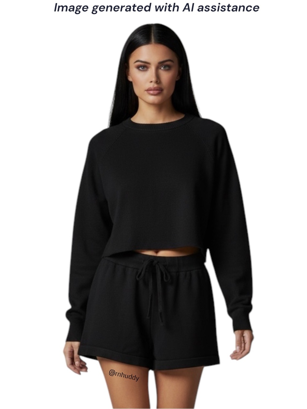 Lottie Moss x PacSun S black knit top & shorts set